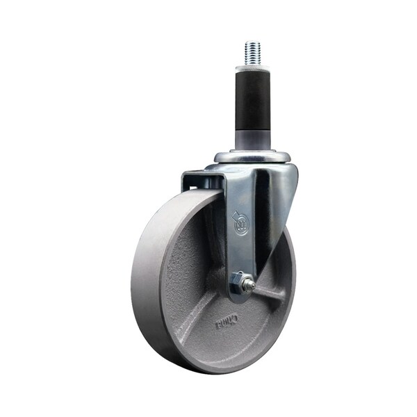 5'' Semi Steel Wheel Swivel 1-1/8'' Expanding Stem Caster